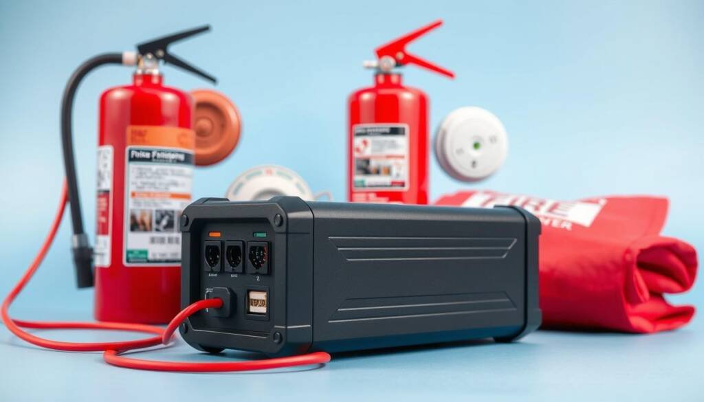 Fire safety precautions for portable power supply