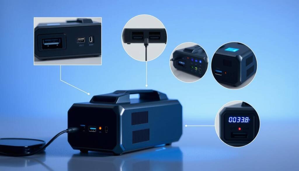 Portable power station features