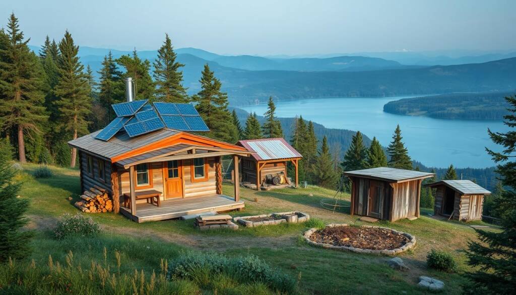 off-grid living setup