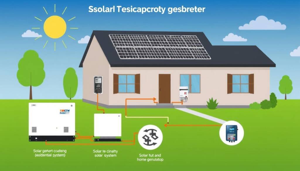 Image of a home backup solar generator system